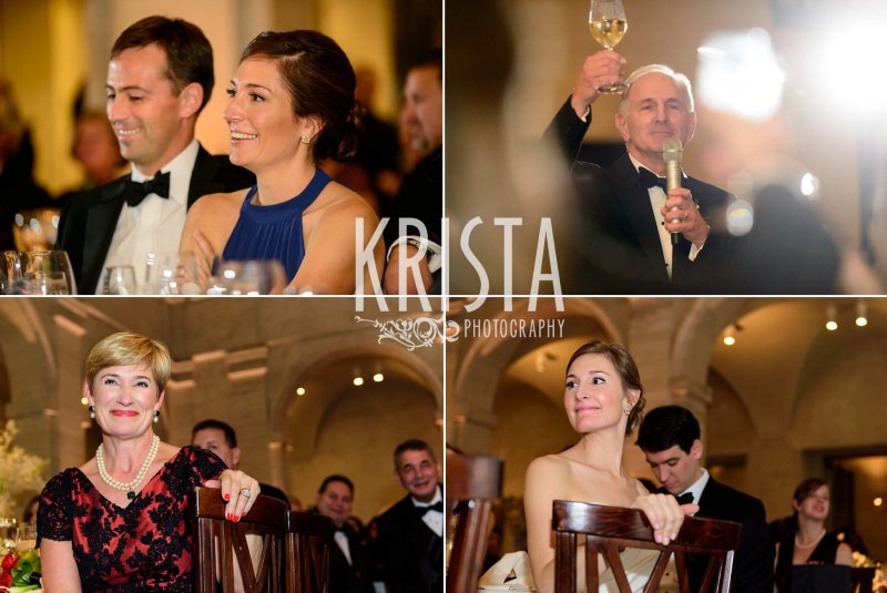 Toasts. Elegant Boston Wedding. Getting Ready and Bride & Groom portraits on Beacon Hill, ceremony at Harvard Memorial Church, and reception at the Harvard Art Museums. © Krista Photography, Boston Wedding Photographers