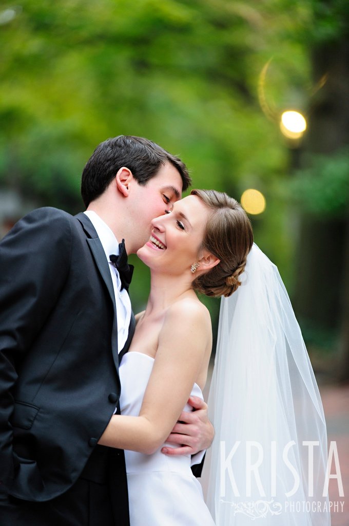 Bride & Groom portraits on Beacon Hill, ceremony at Harvard Memorial Church, and reception at the Harvard Art Museums. Photo by Krista Photography, Boston Wedding Photographers