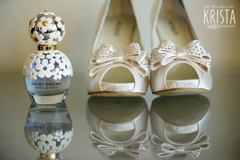 marc jacobs prefum and wedding shoes © Krista Photography