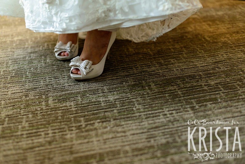 bride and her shoes © Krista Photography