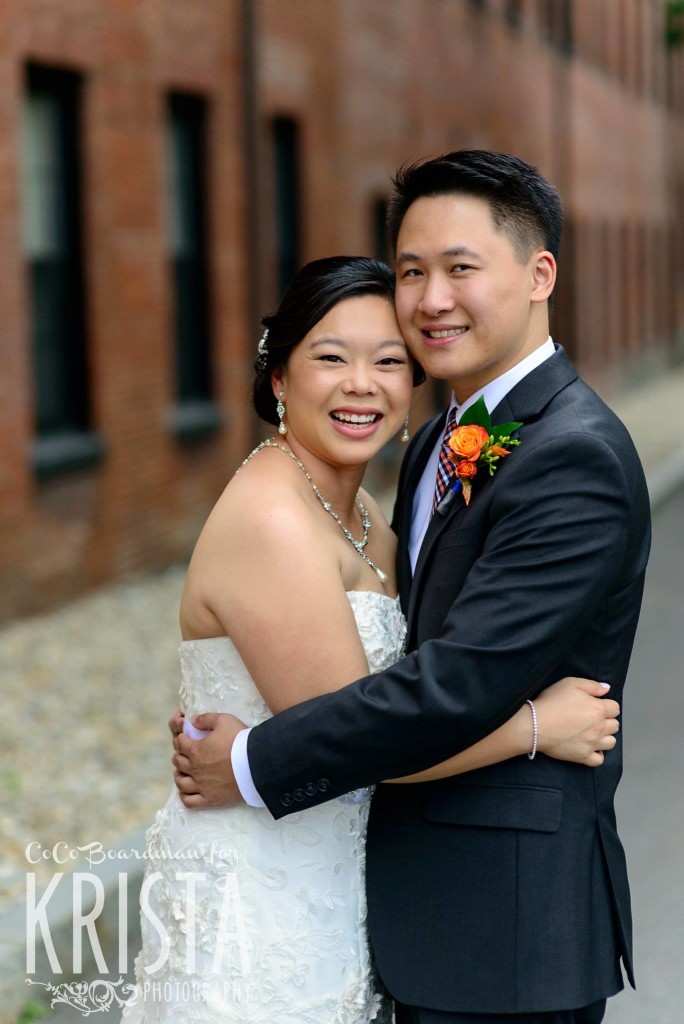 happy bride and groom © Krista Photography