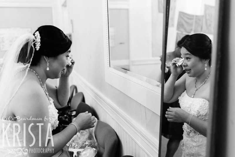 happy tears from the bride © Krista Photography