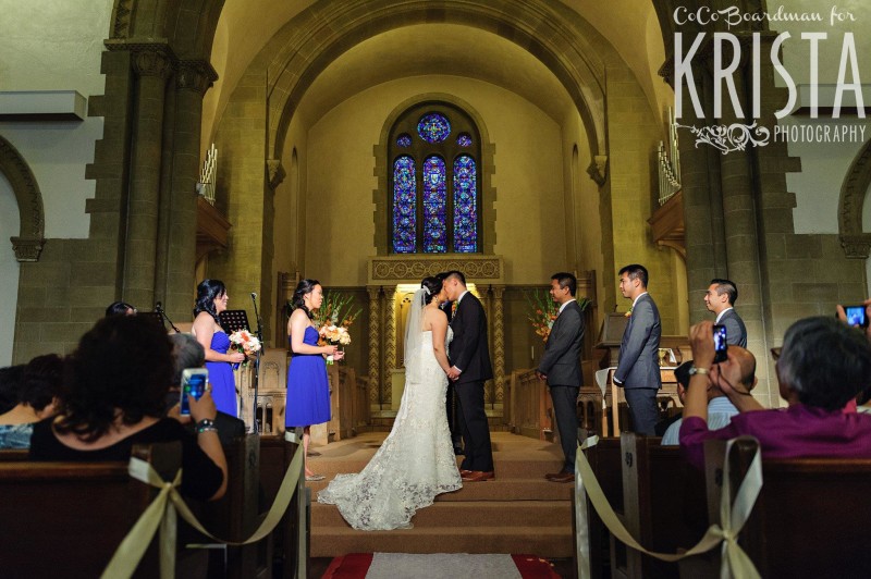 the perfect kiss from bride and groom © Krista Photography