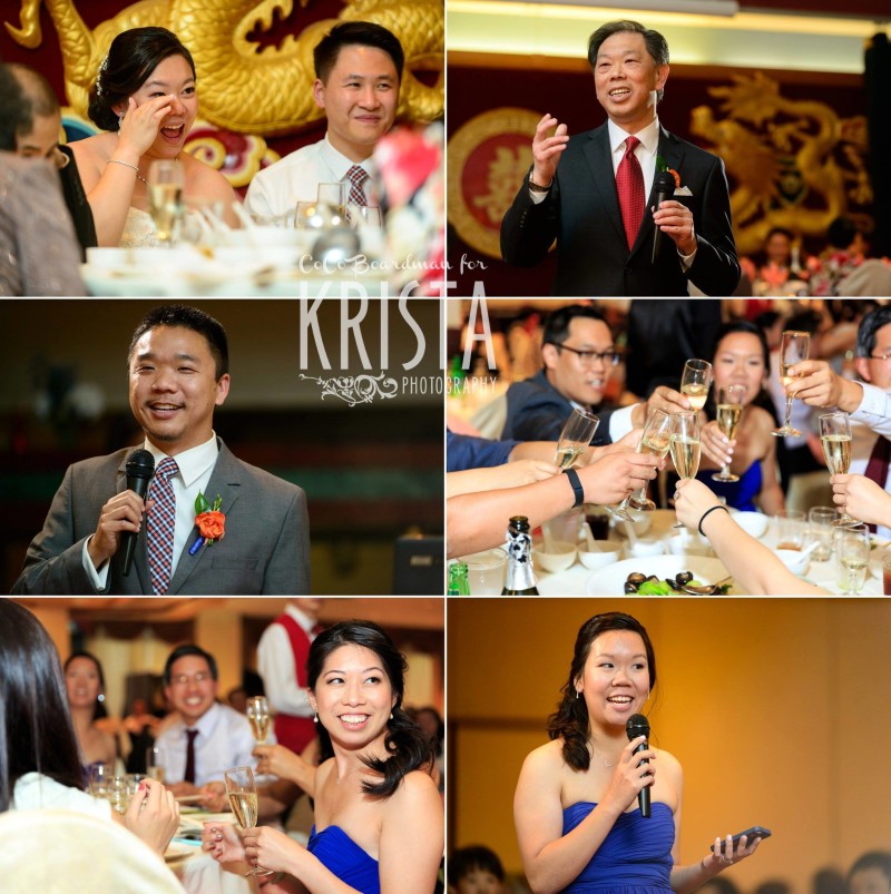 toasts to the bride and groom © Krista Photography