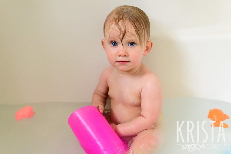 Baby Girl, Year in the Life, Happy Baby, Tub Time© Krista Photography, Boston Photographer 