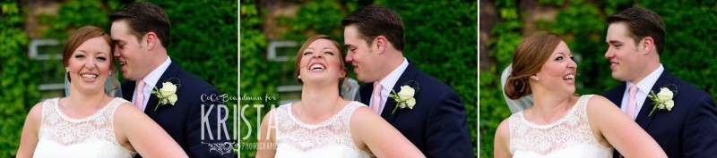 Sweet moments of laughter and hugs from the bride and groom. © 2016 Krista Photography - www.kristaphoto.com