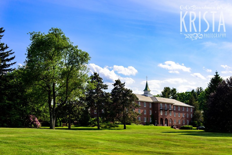 Beautiful day for a wedding at St. Anselm College. © 2016 Krista Photography - www.kristaphoto.com