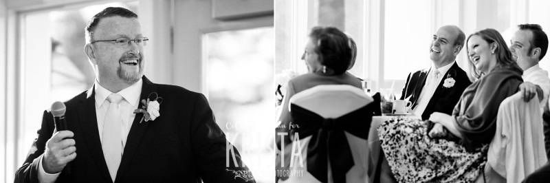 Guests laugh and smile at family toasts and jokes. © 2016 Krista Photography - www.kristaphoto.com