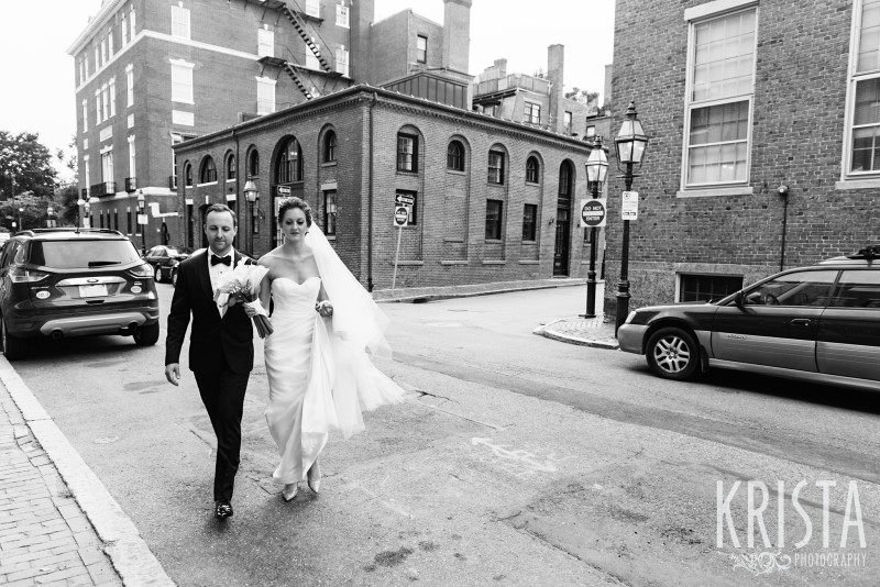 First Look - Beacon Hill Wedding. © Krista Photography, Boston Wedding Photographer - www.kristaphoto.com
