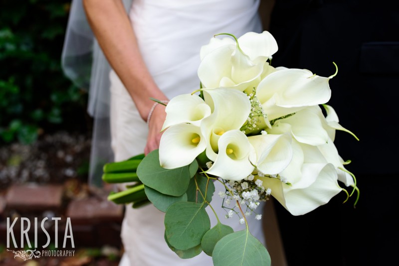 White Cala Lillies - Bridal Bouquet. Wang Theater Wedding © Krista Photography, Boston Wedding Photographer - www.kristaphoto.com